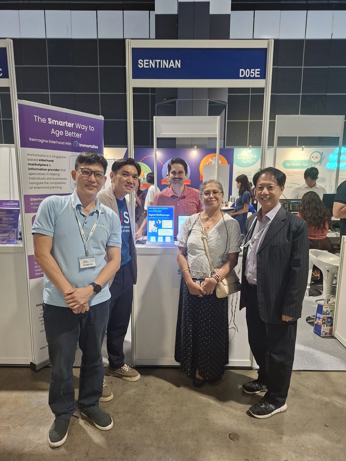 Sentinan representatives and visitors at the ELDEX Asia 2025 booth.